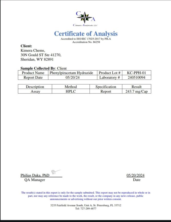 Phenylpiracetam Hydrazide - Image 2